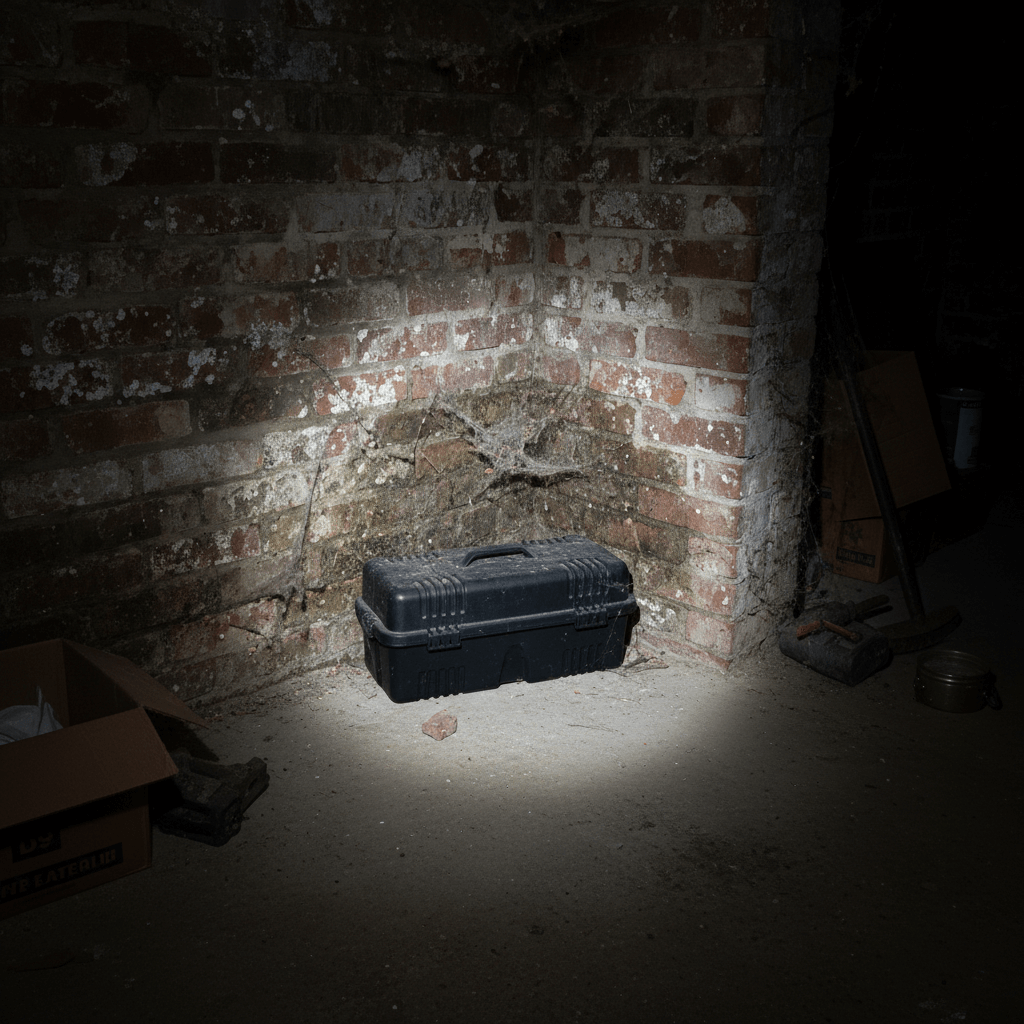 Rattenfalle in einem Kellerraum platziert